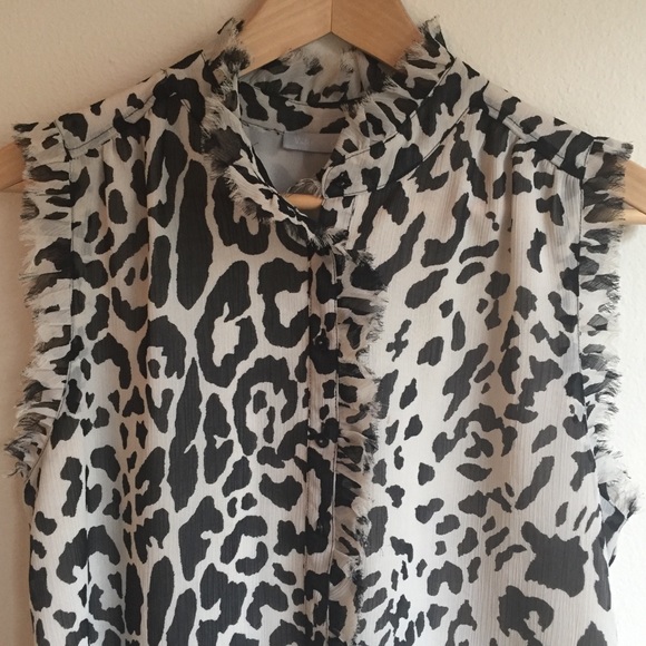 Violet & Claire leopard black and white top Sz M - Picture 8 of 8